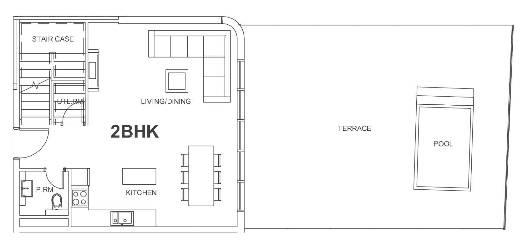 Floor plan, unit 102