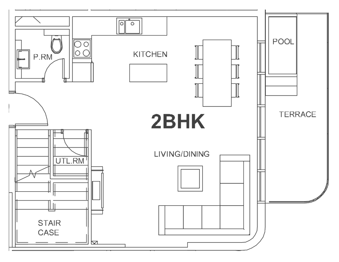Floor plan, unit 404