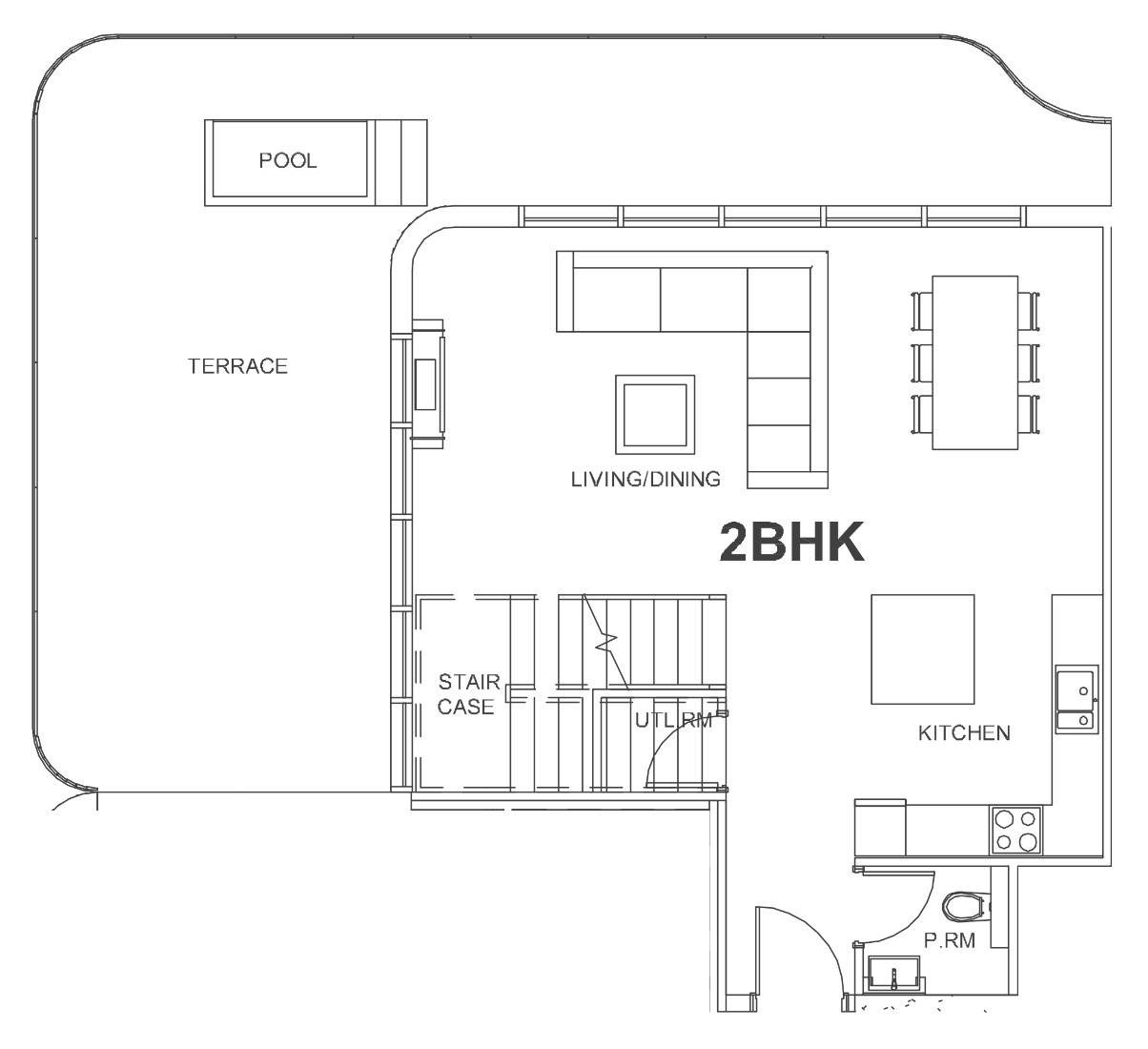 Floor plan, unit 710