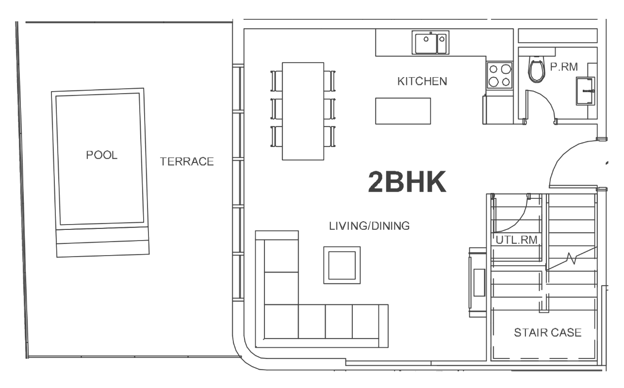 Floor plan, unit 107