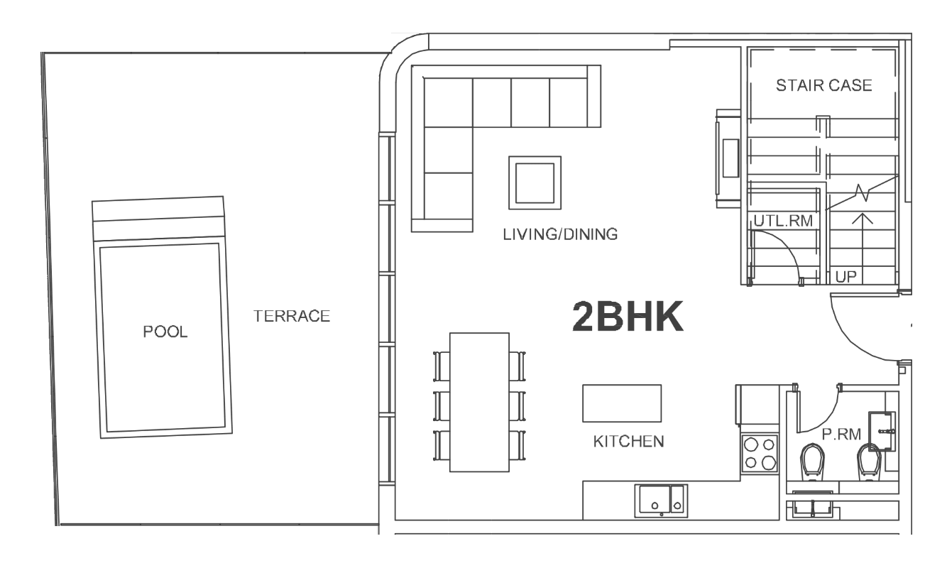 Floor plan, unit 109