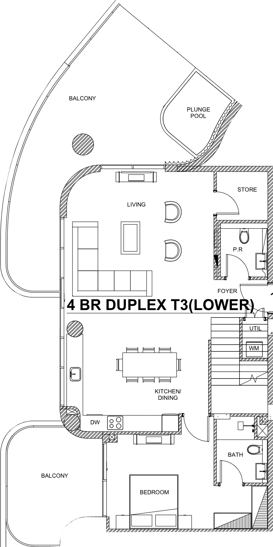 Floor plan, unit 1004