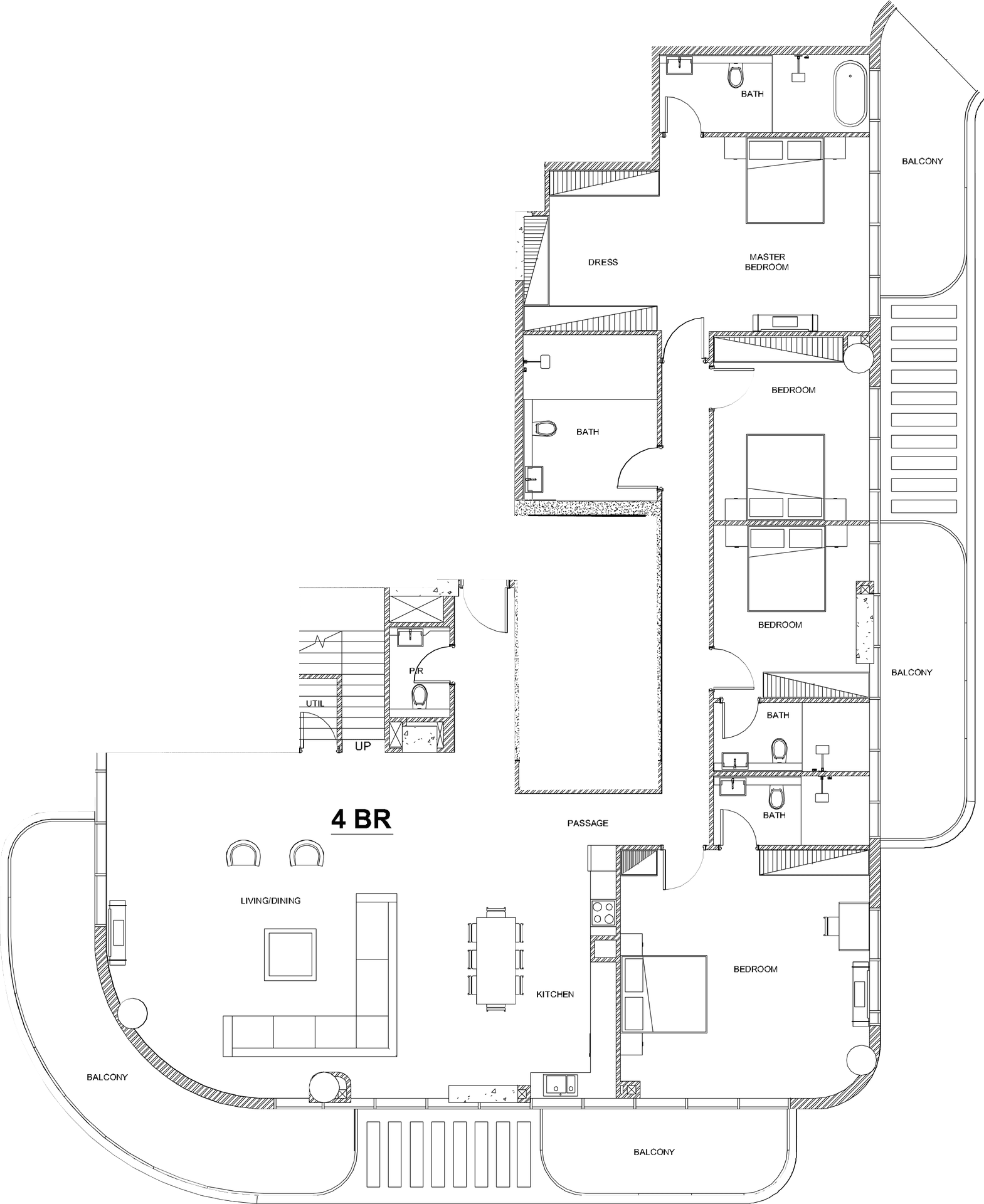 Floor plan, unit 1204