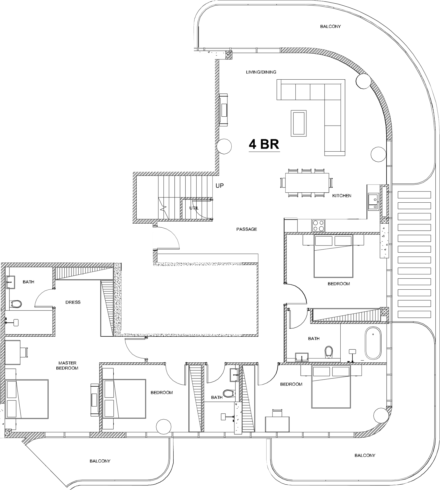 Floor plan, unit 1201