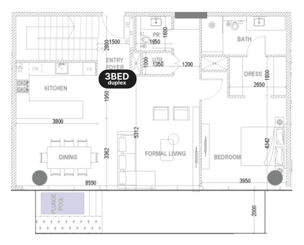 Floor plan, unit 1104