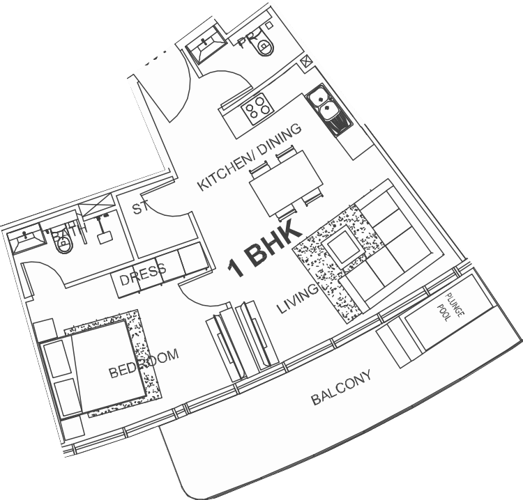 Floor plan, unit 301