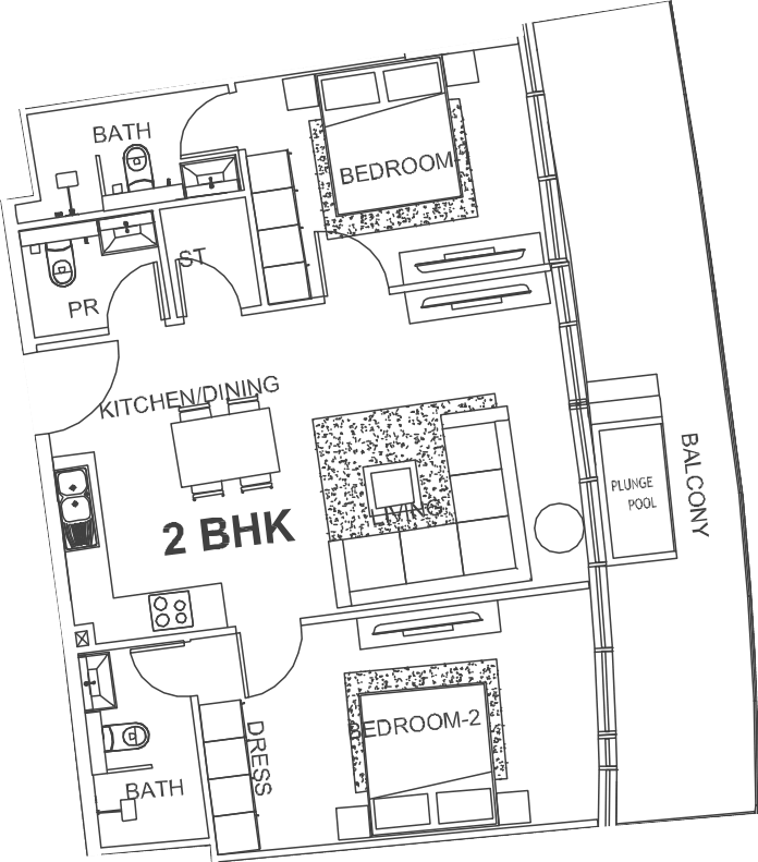 Floor plan, unit 617