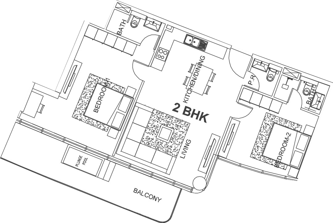 Floor plan, unit 403