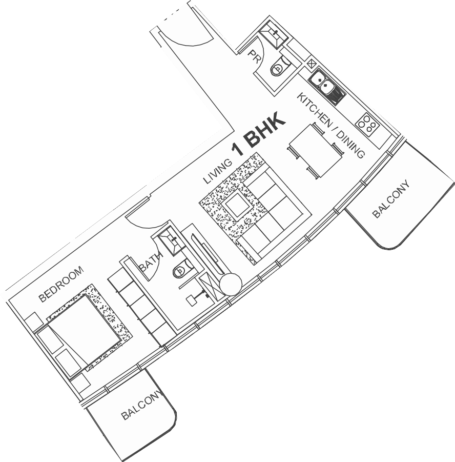 Floor plan, unit 319