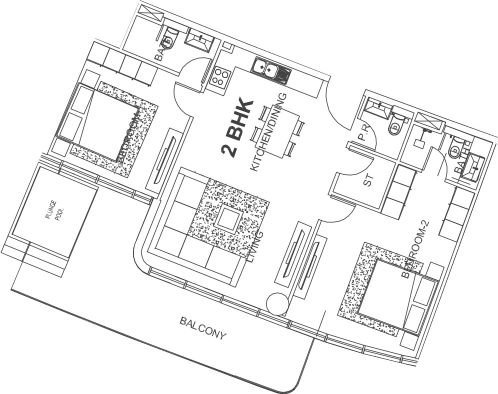Floor plan, unit 603