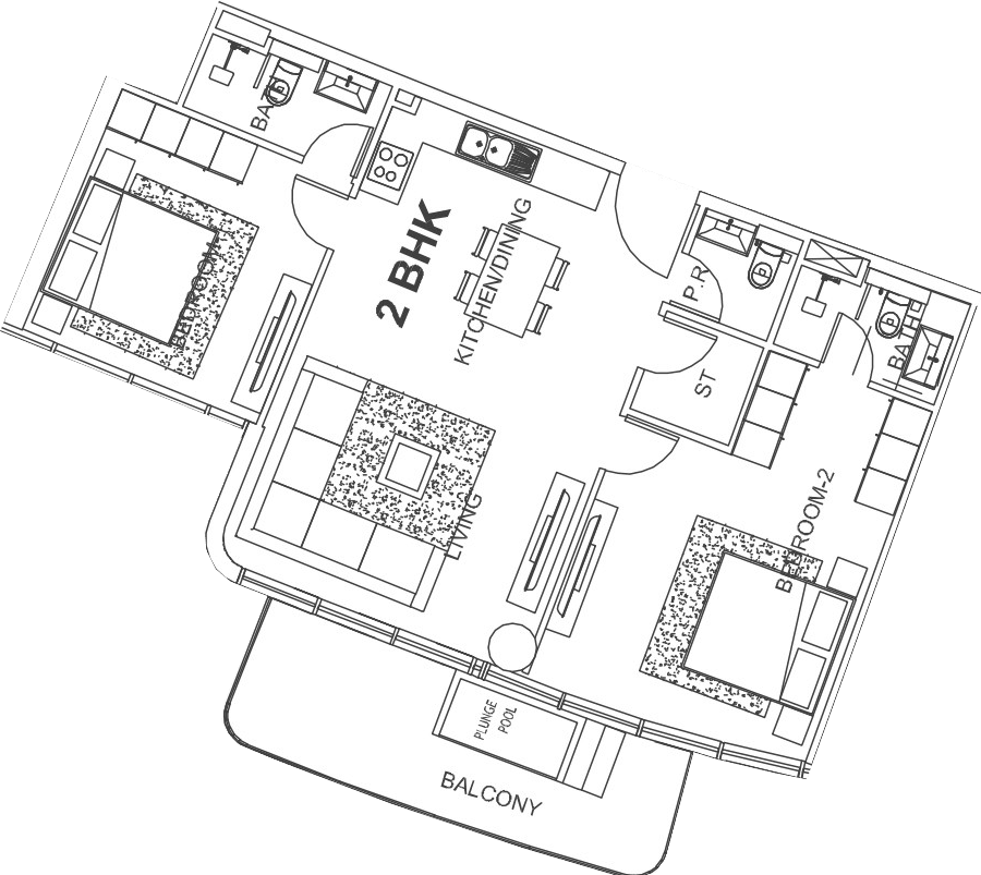 Floor plan, unit 703