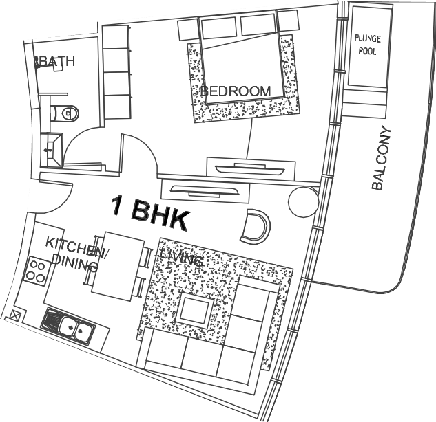 Floor plan, unit 618