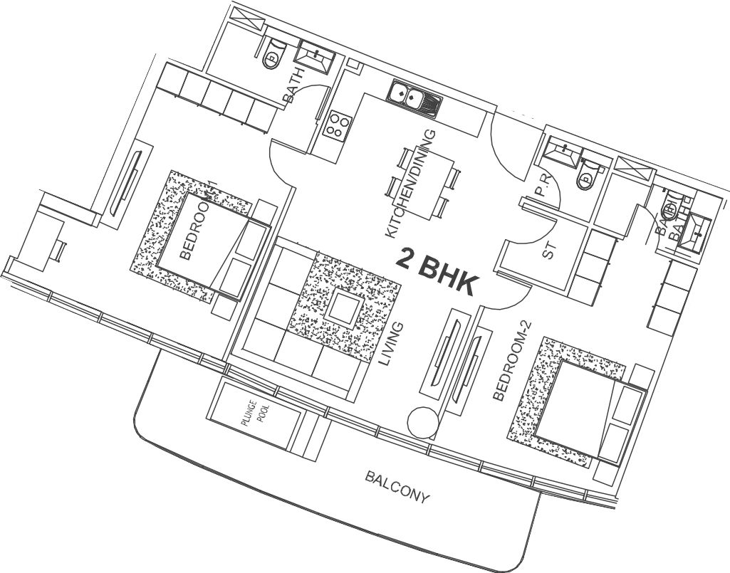 Floor plan, unit 503