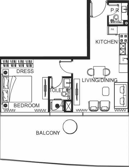 Floor plan, unit 3549