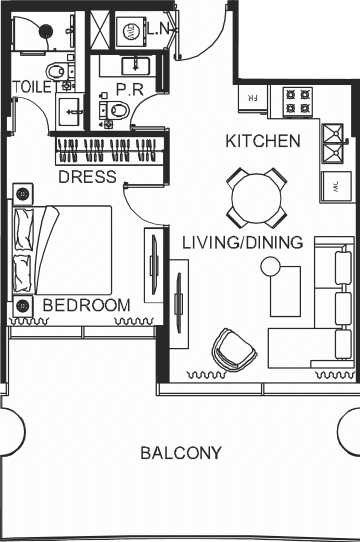 Floor plan, unit 3505