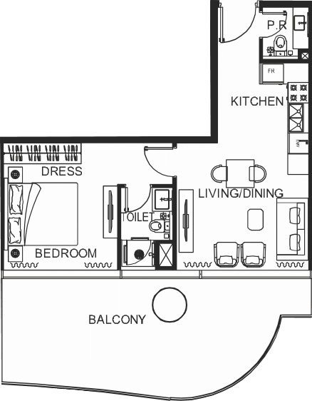 Floor plan, unit 2049