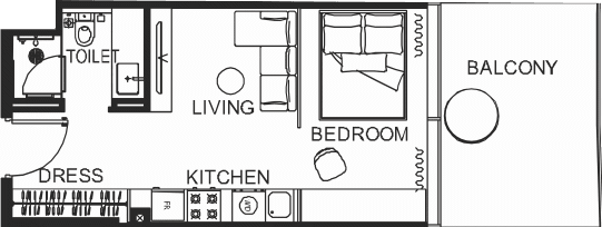 Floor plan, unit 3517