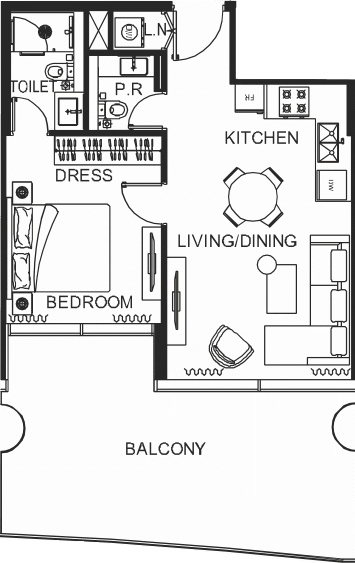 Floor plan, unit 2004