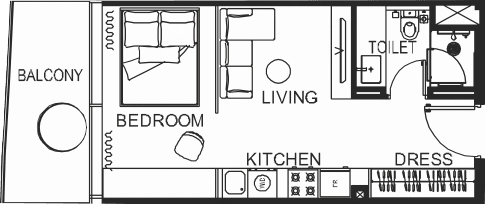 Floor plan, unit 3512