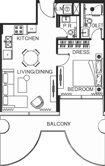 Floor plan, unit 3544