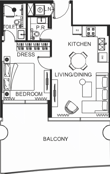Floor plan, unit 2006