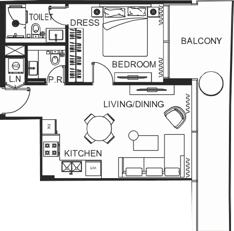 Floor plan, unit 3541