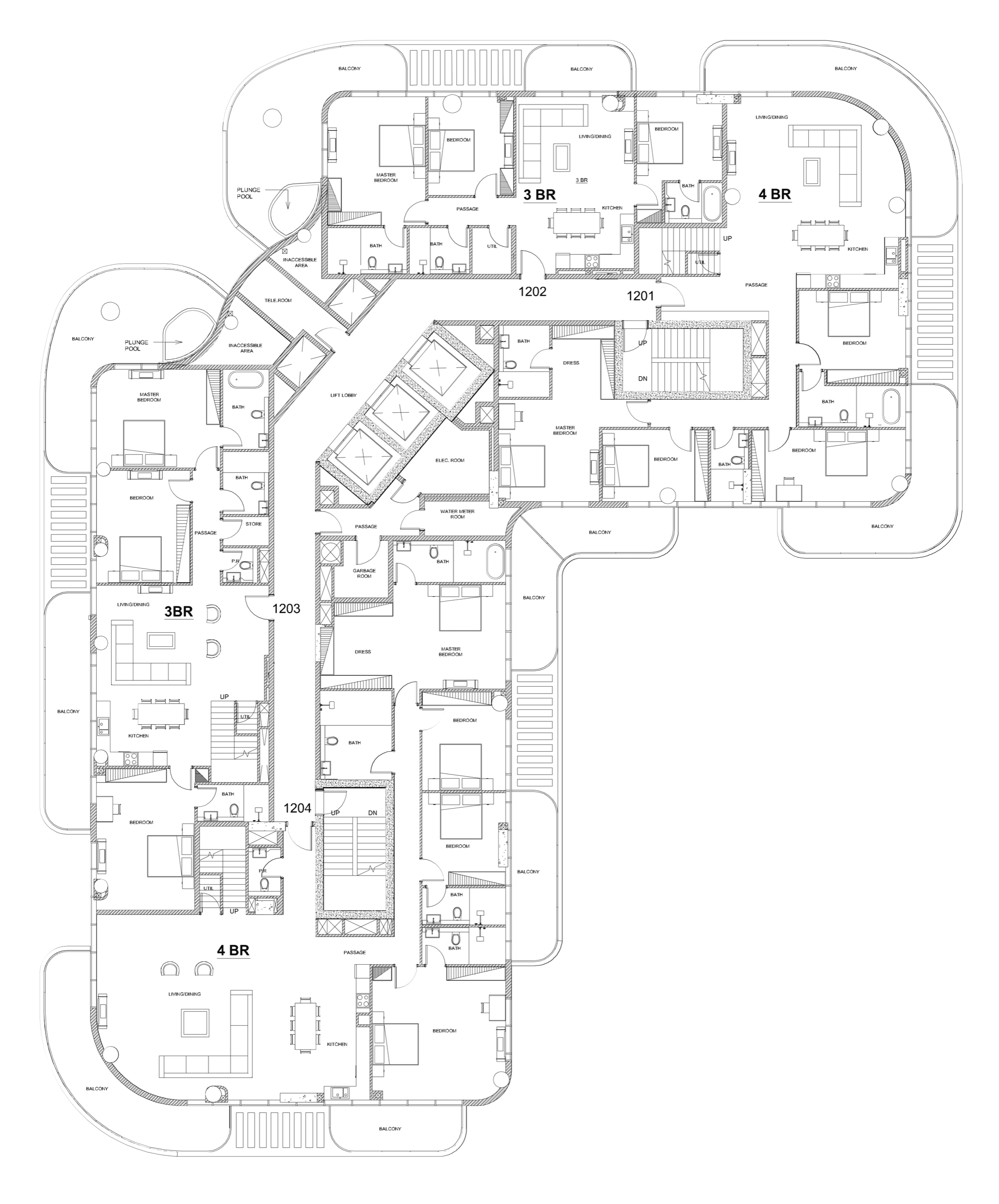 Villa del BRUNELLO floor 13 plan